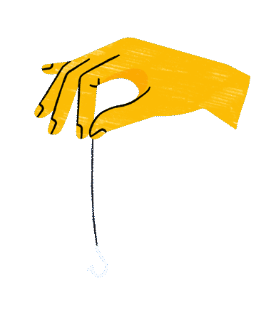 hand holding hook